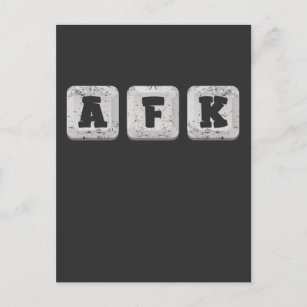 AFK weg vom Keyboard-Gamer-Computerspiel Postkarte