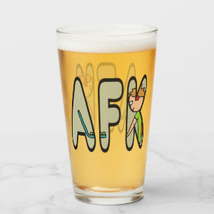 AFK weg von der Tastatur Glas
