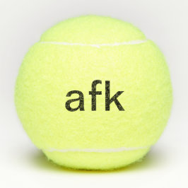 AFK - weg von der Tastatur in schwarzem Typografie Tennisbälle