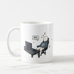 AFK Weg von der Tastatur Lustiges Gamer Meme Kaffeetasse