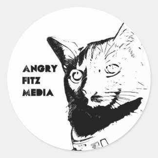 AFM-Aufkleber - weiß Runder Aufkleber