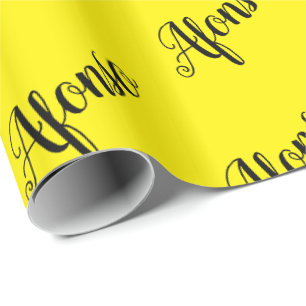 Afonso Yellow Wrapping Paper Geschenkpapier