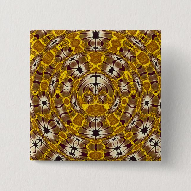 Africa Abstrakt Art Pattern Button (Vorderseite)