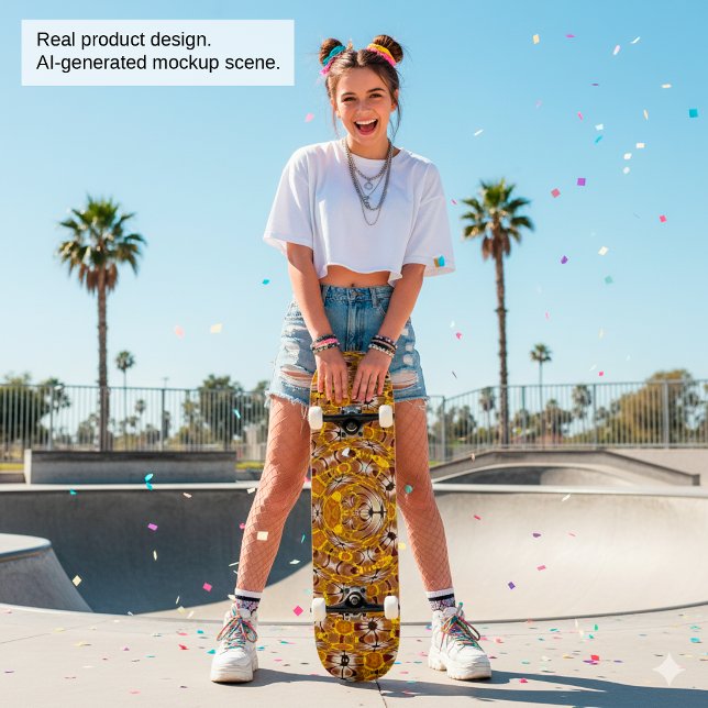 Africa Abstrakt Art Pattern Skateboard (Von Creator hochgeladen)