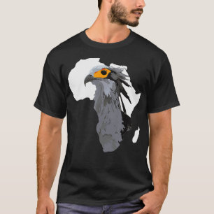 Africa African Map Secretary Bird Sagittarius T-Shirt