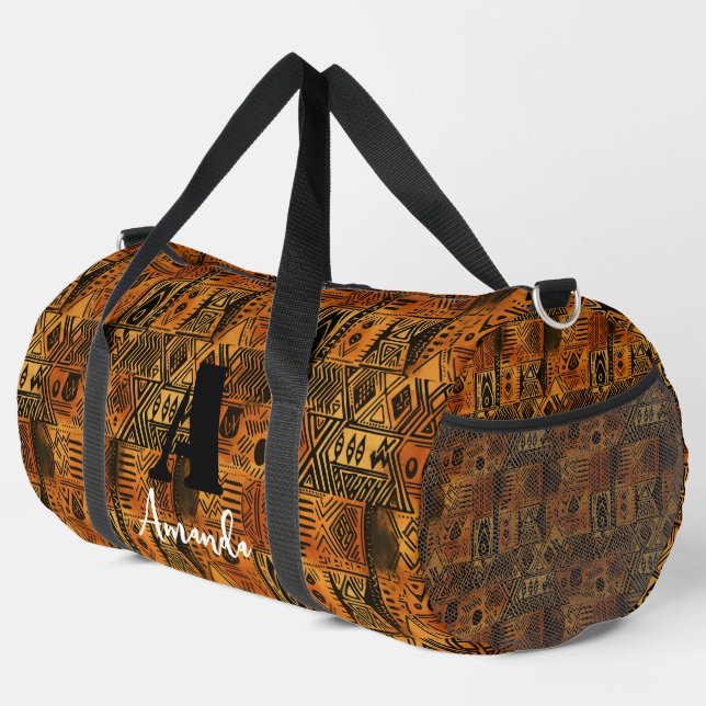 Africa Amhara Ethiopia Geometric Ethnic Pattern 13 Duffle Bag (Rechte Ecke)