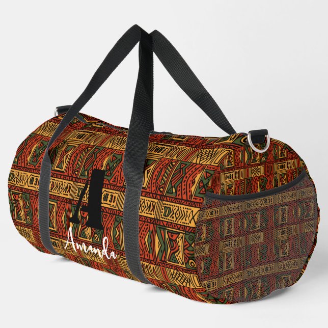 Africa Amhara Ethiopia Geometric Ethnic Pattern 15 Duffle Bag (Rechte Ecke)