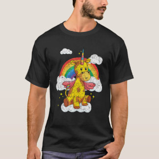 Africa Animal Rainbow Girafficorn Fantasy Giraffe T-Shirt