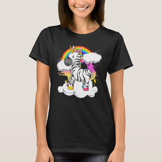 Africa Animal Rainbow Zebracorn Magical Unicorn Ze T-Shirt (Vorderseite)