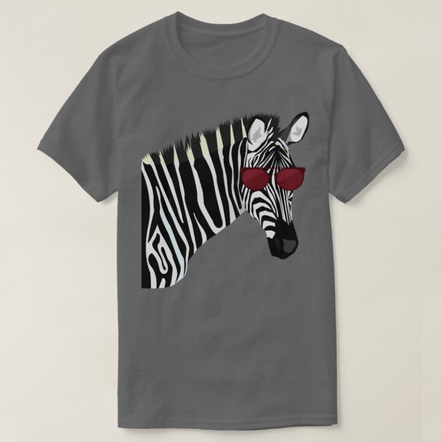 Africa Animal Sunglasses Zebra T-Shirt (Design vorne)