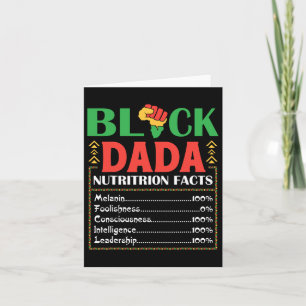 Africa Black Dada Nutrition Fact Melanin Bewusstse Karte
