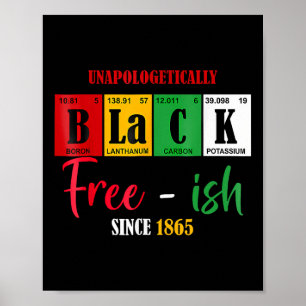 Africa Black Unapologetic Free-ish seit 1865 Poster