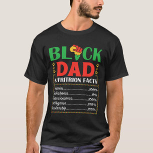Africa Black Vater Nutrition Facts Melanin Conscie T-Shirt