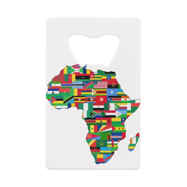 Africa Continent Countries Flags Map Nations Geldbeutel Flaschenöffner (Vorderseite)