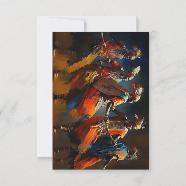 Africa Dance of the Maasai - Danke Karten (Vorderseite)