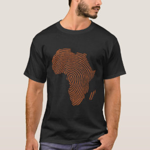 Africa Dna Thumbprint Flag Africa Primedesign for T-Shirt