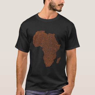Africa Dna Thumbprint Flag Africa Primedesign for T-Shirt