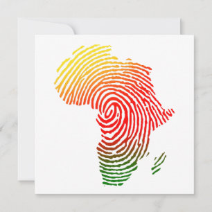 Africa Finger Print, Black History, Equal Rights, Einladung