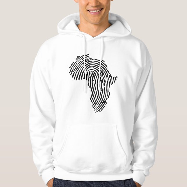 Africa Finger Print, Black Power, African Hoodie (Vorderseite)