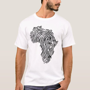 Africa Finger Print Shirt, Black Power T-Shirt
