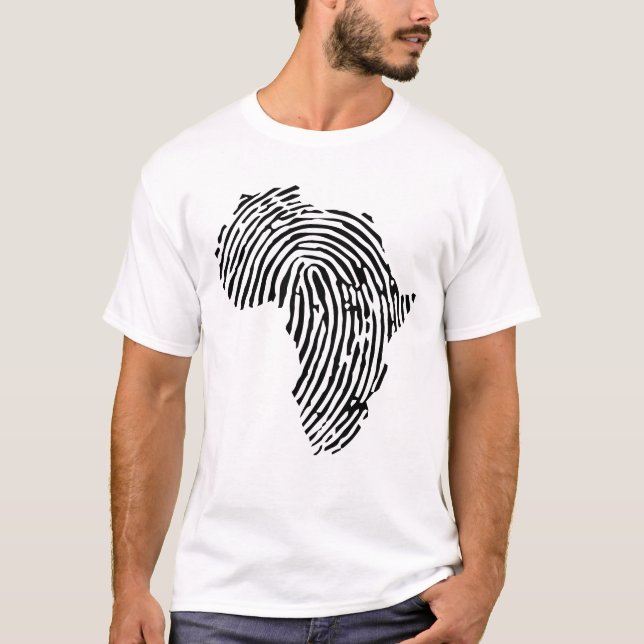 Africa Finger Print Shirt, Black Power T-Shirt (Vorderseite)