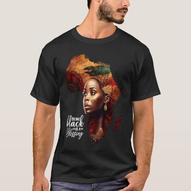 Africa For Women Black History Month Africa T-Shirt (Vorderseite)