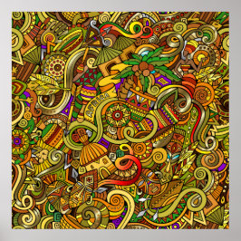 Africa Illustration Art Poster