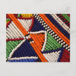 Africa, Kenya. Maasai Tribal Beads Postkarte