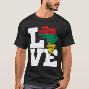 Africa LIEBE African Kente Black History Monster J T-Shirt