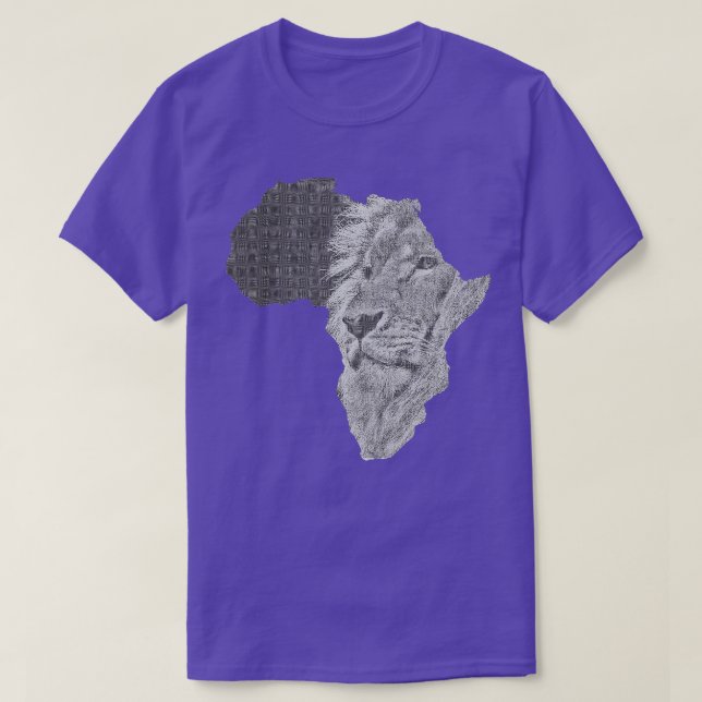 Africa Lion Graving African Safari T-Shirt (Design vorne)