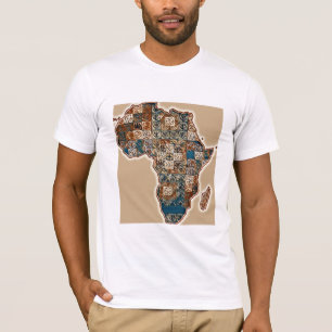 Africa Map Abstrakt African Pattern T - Shirt Desi