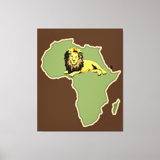 Africa Map Canvas Print Leinwanddruck (Vorderseite)