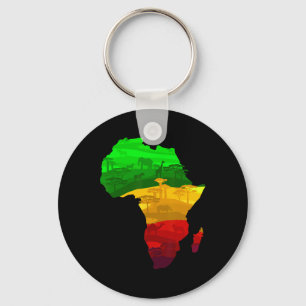 Africa Map Green Yellow Red Proud African Pride Ju Schlüsselanhänger