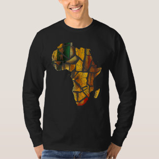 Africa Map Kente Cloth Graphic Tees for Men Women