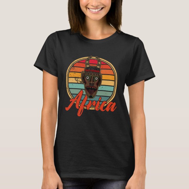 Africa Mask African Afro History Reggae Melanin 1 T-Shirt (Vorderseite)