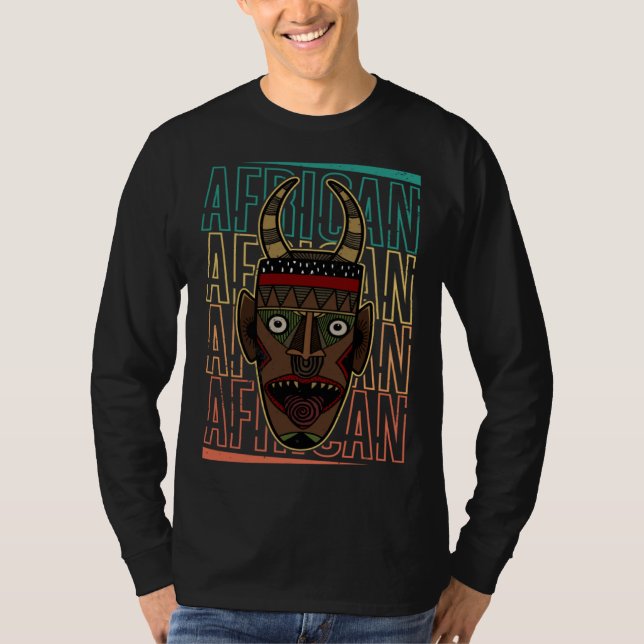 Africa Mask African Afro History Reggae Melanin  1 T-Shirt (Vorderseite)