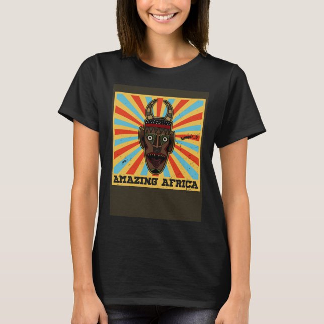 Africa Mask African Afro History Reggae Melanin  6 T-Shirt (Vorderseite)