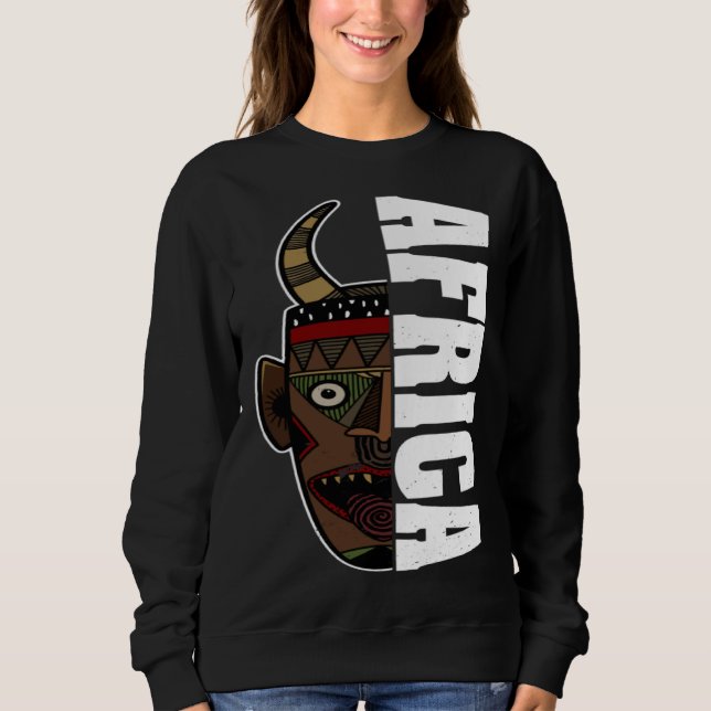 Africa Mask African Afro History Reggae Melanin Sweatshirt (Vorderseite)