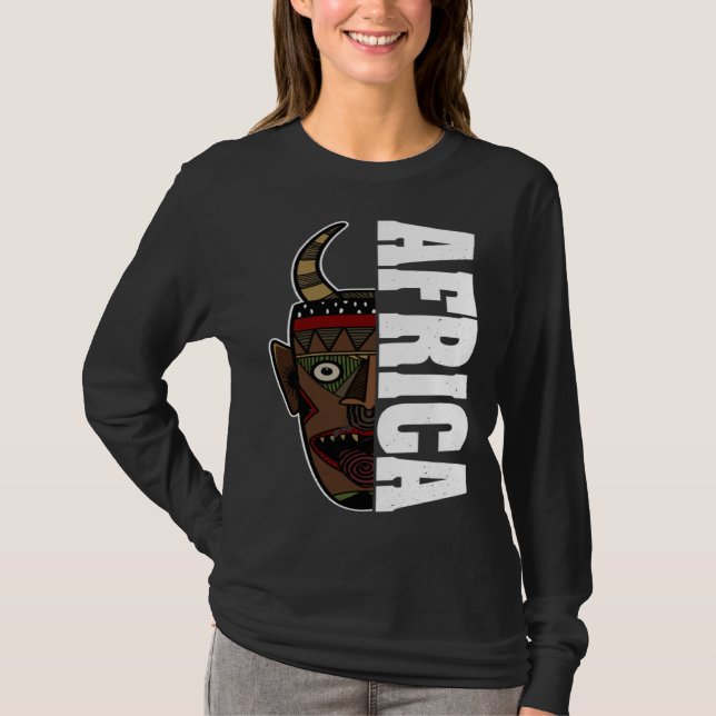 Africa Mask African Afro History Reggae Melanin T-Shirt (Vorderseite)