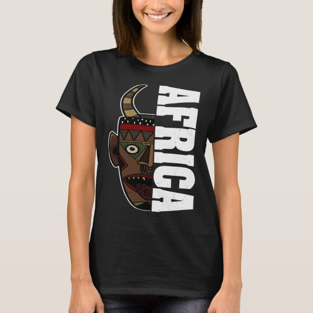 Africa Mask African Afro History Reggae Melanin T-Shirt (Vorderseite)