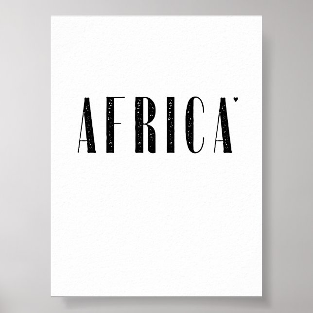 Africa - minimalistic typography poster (Vorne)