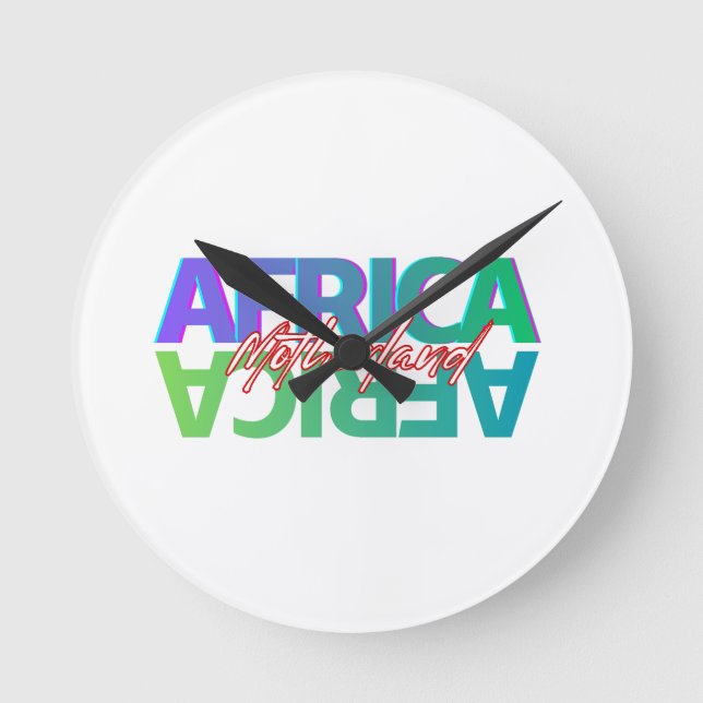 AFRICA: Motherland - Wall Clock Runde Wanduhr (Vorderseite)