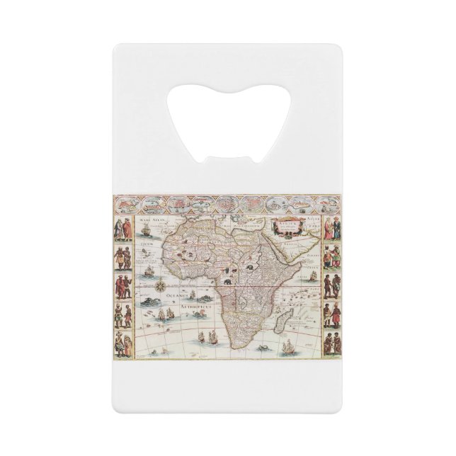 Africa nova desptio (1690) by Willem Janszoon Geldbeutel Flaschenöffner (Vorderseite)