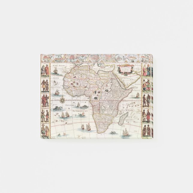 Africa nova desptio (1690) by Willem Janszoon Post-it Klebezettel (Vorderseite)