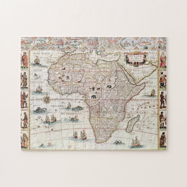 Africa nova desptio (1690) by Willem Janszoon Puzzle (Horizontal)