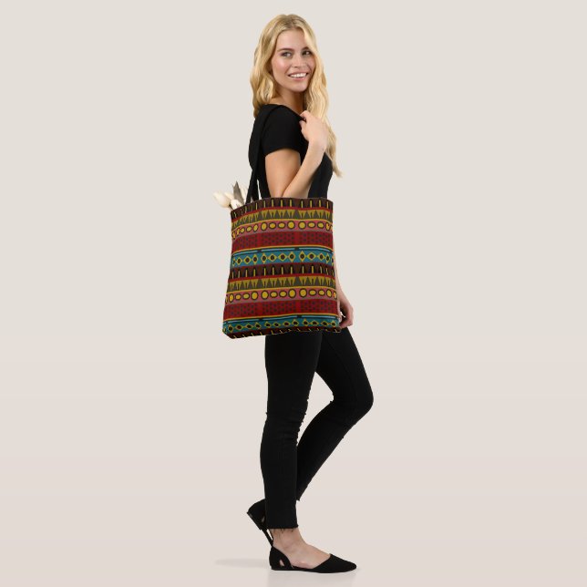 Africa Pattern Print Tuch Grocery Tote Bag (Am Model)