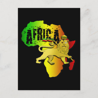 Africa Reggae Rasta African Continent Judah Lion Postkarte