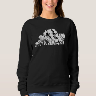 Africa Safari Elephant Family Animal Elephant Sweatshirt