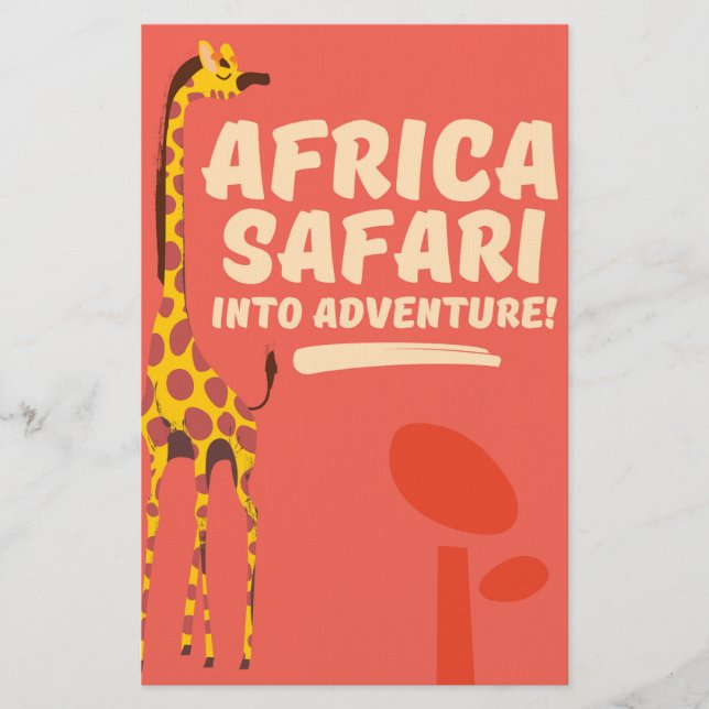 Africa Safari Into Adventure! Briefpapier (Vorderseite)