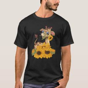 Africa Safari Zoo Keeper Süße Tier Sunflower Gir T-Shirt